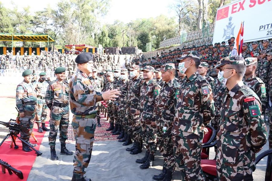 भारतको पिथौरागढमा संयुक्त सैन्य अभ्यास, जर्नेलको नेतृत्वमा तीन सय नेपाली सैनिक सहभागी