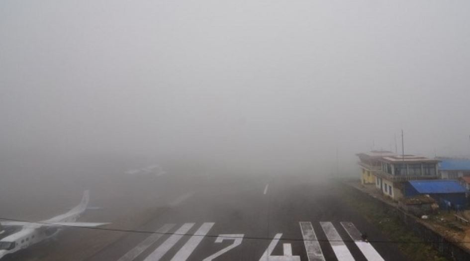 लुक्लामा दश दिनदेखि हवाई उडान ठप्प