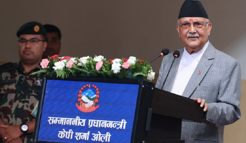 यो सरकारले भात-रोटी खान्छ, घुस- पैसा खाँदैन : प्रधानमन्त्री केपी शर्मा ओली