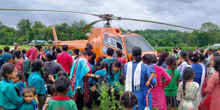 अन्नपूर्ण एयरको हेलिकप्टर बाँकेमा आकस्मिक अवतरण