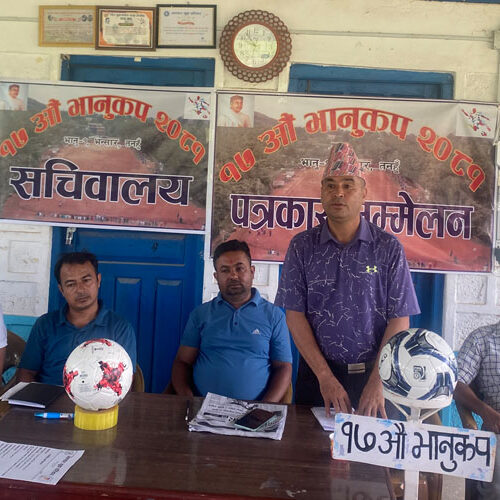 फुटबल तनहुँमा आजदेखि भानु कप फुटबल