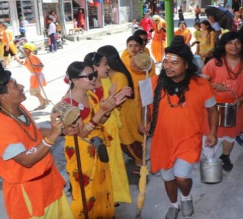 म्याग्दी सदरमुकाम बेनीमा परम्परागत जोगी नाच प्रदर्शन
