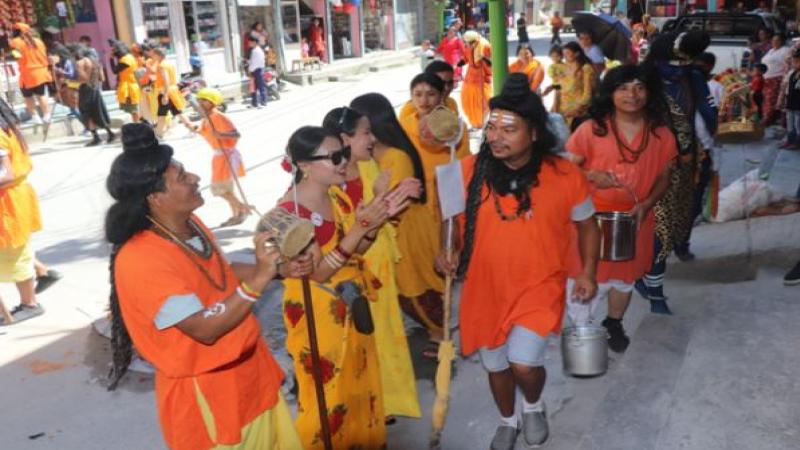 म्याग्दी सदरमुकाम बेनीमा परम्परागत जोगी नाच प्रदर्शन