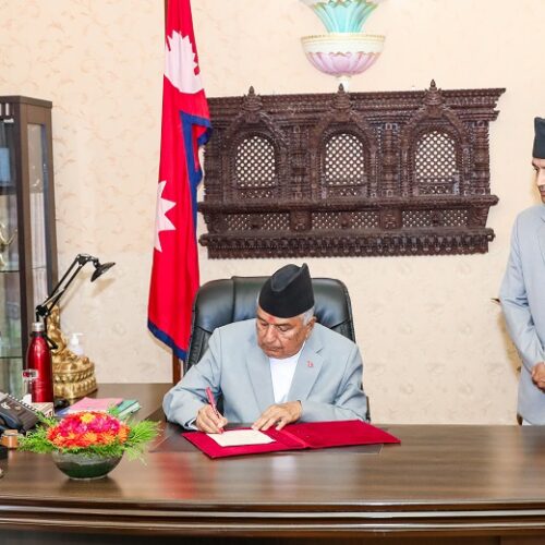 राष्ट्रपतिद्वारा टीआरसी विधेयक प्रमाणीकरण