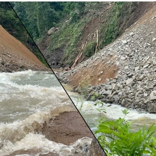 सिन्धुपाल्चोकमा पहिरोले इन्द्रावती थुनियो, सतर्क रहन आग्रह