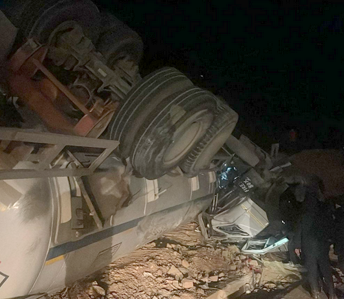 तनहुँमा ग्यास बोकेको बुलेट दुर्घटनाः चालकको मृत्यु