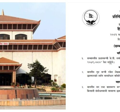 प्रतिनिधि सभा बैठक बस्दै, कस्तो छ कार्यसूची?