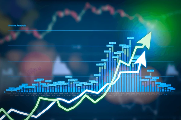 stock market digital graph chart 600nw 622553426
