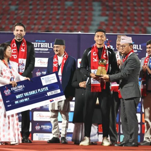 आर्मीलाई हराउँदै मछिन्द्रले जित्यो केपी ओली कपको उपाधि