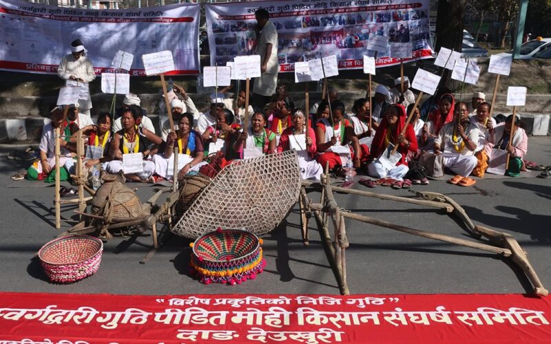 नयाँ बानेश्वरमा स्वर्गद्वारी गुठी पीडित र प्रहरीबिच झडप