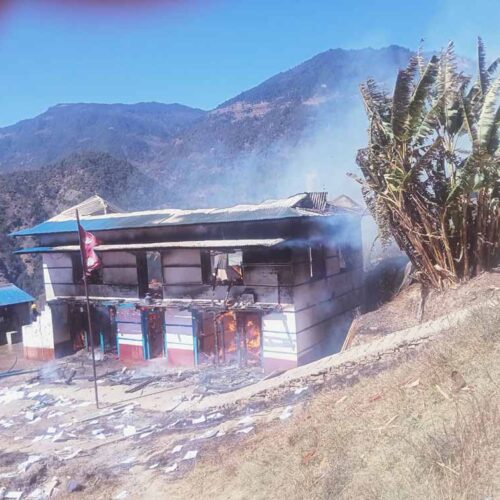 गाउँपालिका कार्यालयमा आगलागी