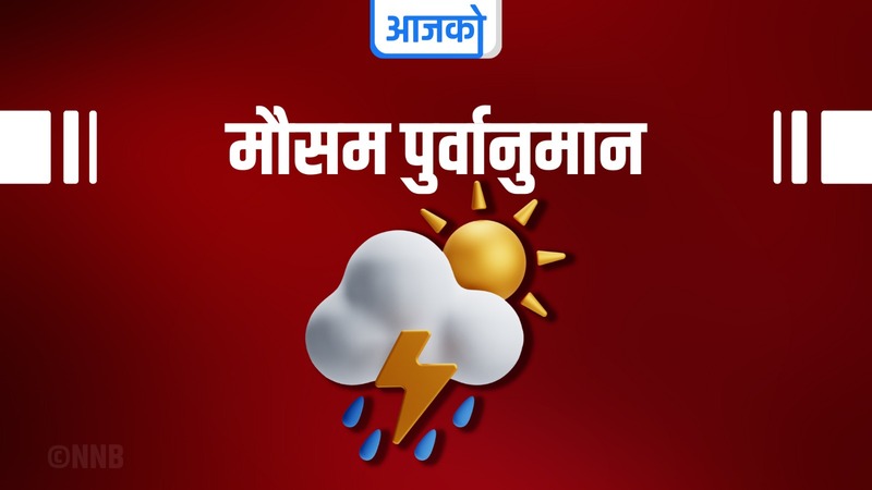 आजको मौसम : हावाहुरीसहित वर्षाको सम्भावना