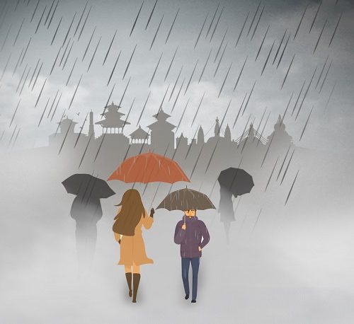 पहाडी क्षेत्रको थोरै ठाउँमा आज पानी पर्ने सम्भावना