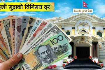 आजका लागि विदेशी मुद्राको विनिमय दर
