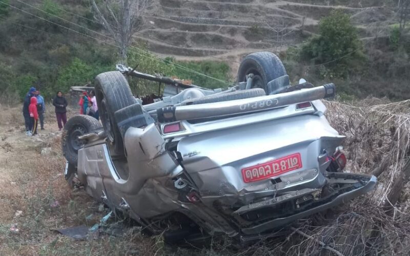 मकवानपुरमा स्करपियो दुर्घटना : चालकसहित चार जना घाइते