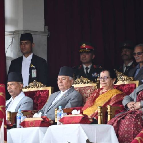राष्ट्रपति पौडेलद्वारा घोडेजात्रा अवलोकन