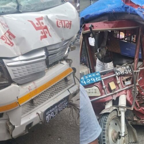 बुटवलमा बस र ई–रिक्सा ठोक्किँदा एक जनाको मृ*त्यु