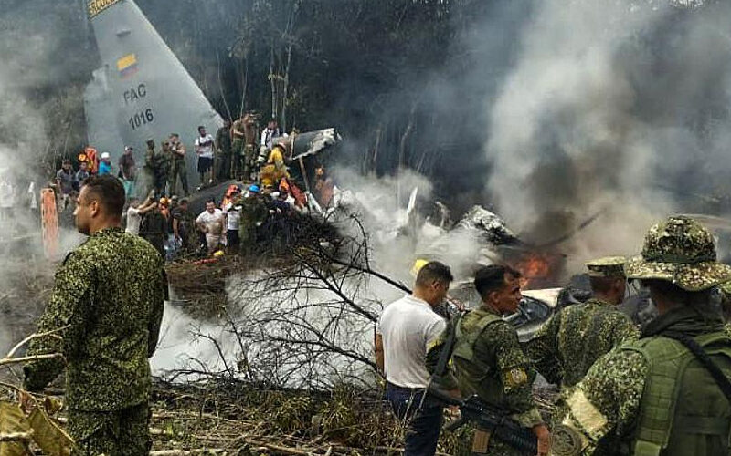 colambia plane crash army